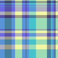 Dining room fabric check pattern, grungy texture textile. Geometrical seamless plaid background tartan in pastel and cyan colors. vector
