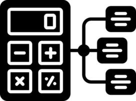 Database Table Glyph Icon vector
