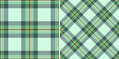 Textile tartan of fabric seamless pattern with a texture background plaid check. Set in nature colors for perfect fashion choices for any occasion. vector