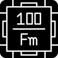 Fermium Glyph Icon vector