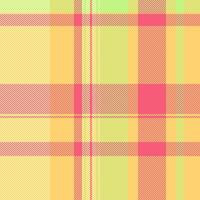 Skirt textile background texture, postcard fabric check . Ornament plaid tartan pattern seamless in amber and red colors. vector