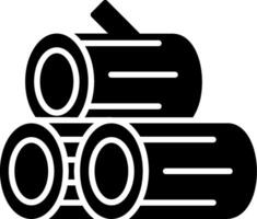 Log Glyph Icon vector