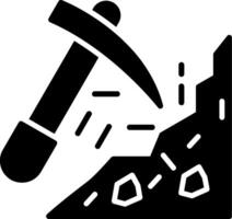 Mining Glyph Icon vector