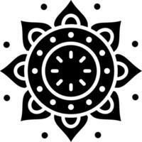 Mandala Glyph Icon vector
