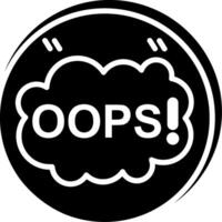 Oops Glyph Icon vector