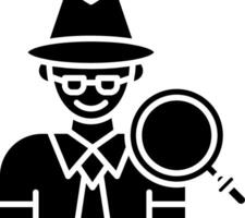 Private Investigator Glyph Icon vector