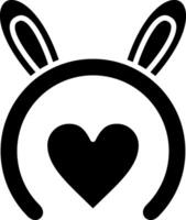 Rabbit Glyph Icon vector
