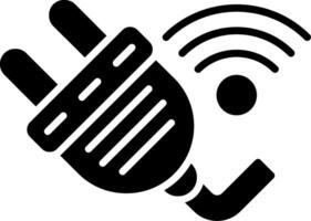 Smart Plug Glyph Icon vector