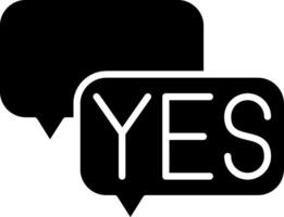Speech Bubble Glyph Icon vector
