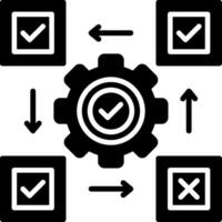 Unit Testing Glyph Icon vector