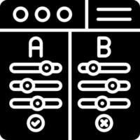 Ab Testing Glyph Icon vector