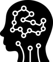 Artificial Intelligence Glyph Icon vector