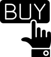 Buy Button Glyph Icon vector