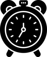 Alarm Clock Glyph Icon vector