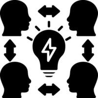 Collaboration Glyph Icon vector