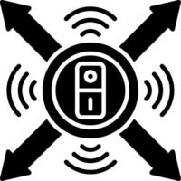 Accelerometer Sensor Glyph Icon vector