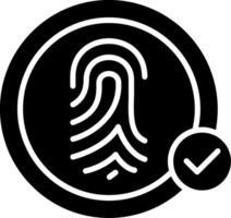 Biometric Recognition Glyph Icon vector