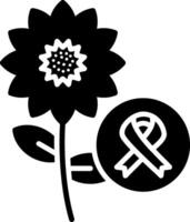 Chamomile Glyph Icon vector