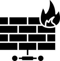 Firewall Glyph Icon vector