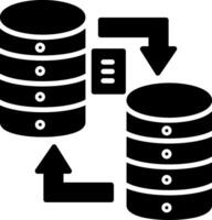 Data Migration Glyph Icon vector