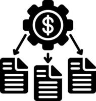 Derivative Glyph Icon vector