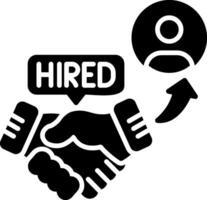 Hired Glyph Icon vector