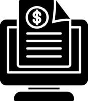 Invoice slip Glyph Icon vector