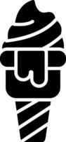 Ice Cream Glyph Icon vector