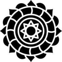 Mandala Glyph Icon vector