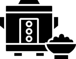Rice Cooker Glyph Icon vector