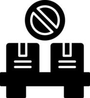 Out Of Stock Glyph Icon vector