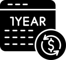 Subscription Glyph Icon vector