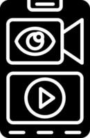 Live Streaming Glyph Icon vector