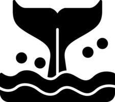 Whale Glyph Icon vector