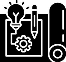 Blueprint Glyph Icon vector