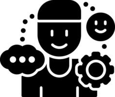Cognitive Glyph Icon vector
