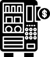 Vending Machine Glyph Icon vector