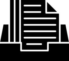 Inbox Glyph Icon vector