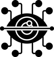 Iris Recognition Glyph Icon vector