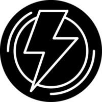 Lightning Glyph Icon vector