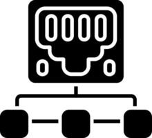 Local Area Network Glyph Icon vector