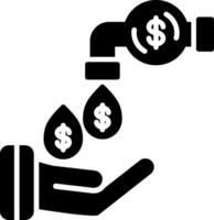 Liquidity Glyph Icon vector