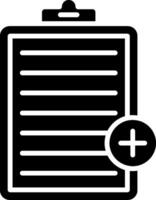 New Task Glyph Icon vector