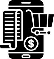 Online Shopping Glyph Icon vector