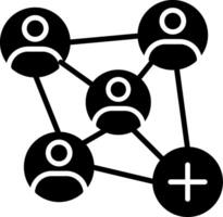 Sharing Glyph Icon vector