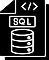 Sql Glyph Icon vector