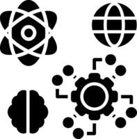 Automated Glyph Icon vector