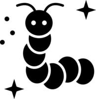 Caterpillar Glyph Icon vector