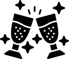 Cheers Glyph Icon vector