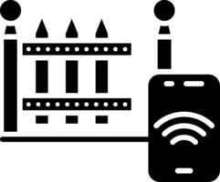 Fence Glyph Icon vector